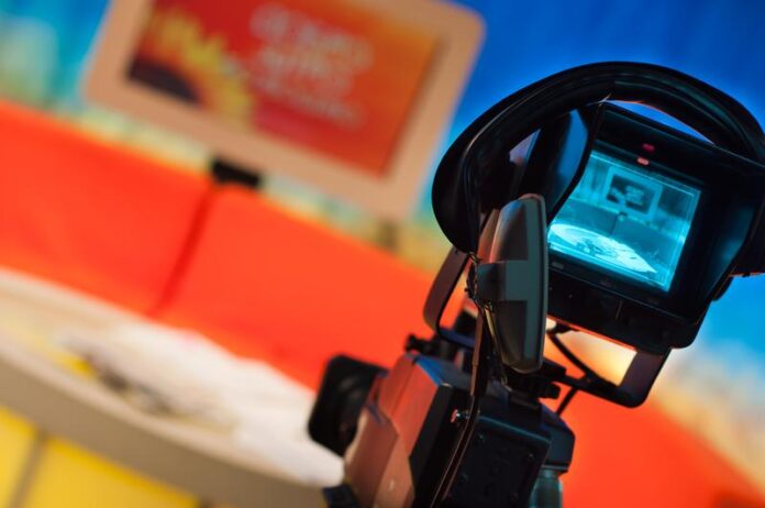Television News Camera Studio