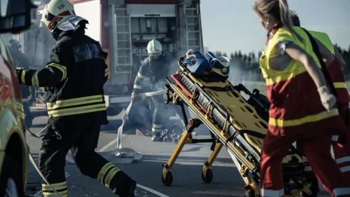Emergency Responders With Stretcher